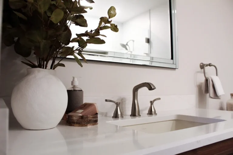 Bathroom Remodel North Royalton Oh Quartz Countertop Brushed Nickle Hardware