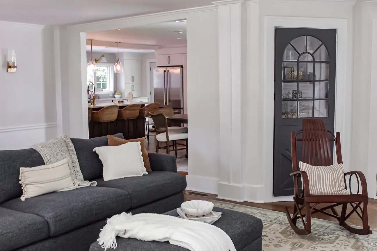 Home Remodel Silver Lake Oh Living Room Couch Fireplace (1)